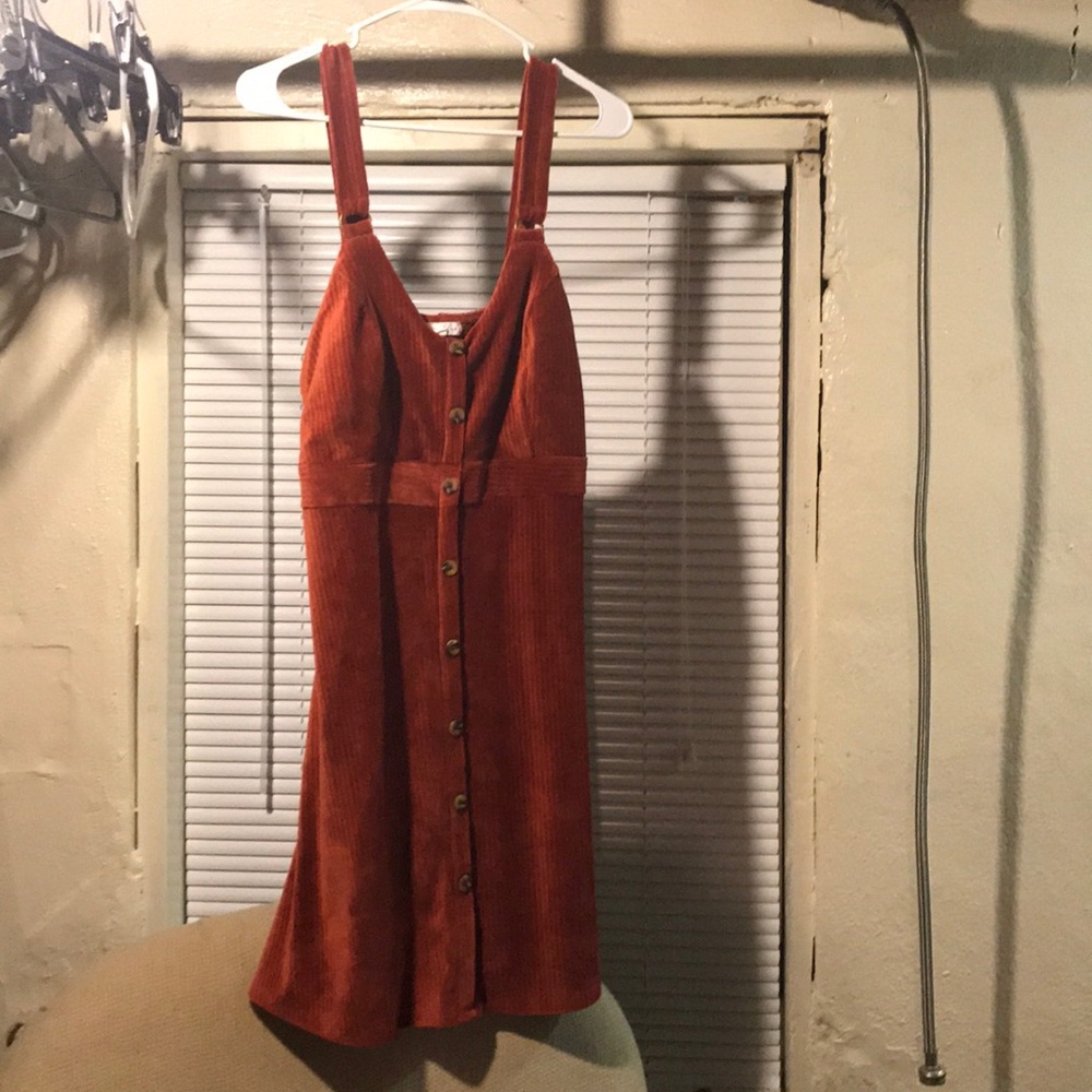 Rust Corduroy mini dress